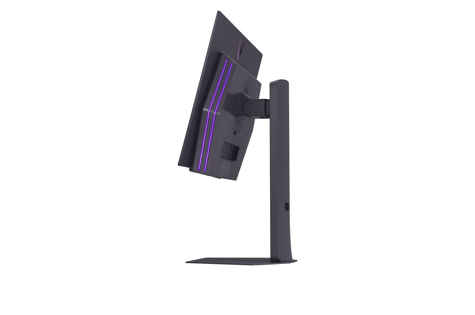 side view of a tilted monitor