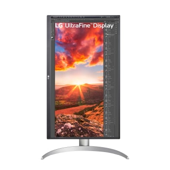 front view with the display pivoting 90 degrees in a portrait view