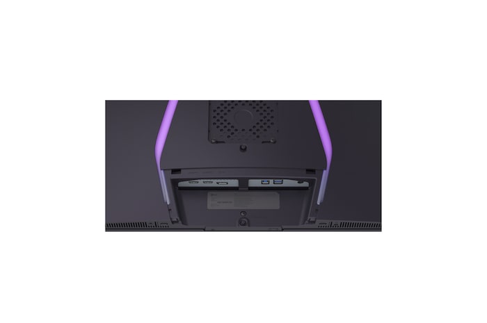 close-up view of ports