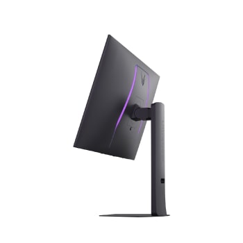 side view of a tilted monitor