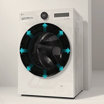 It shows a wider interior of the washing machine