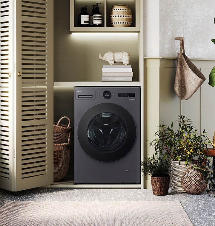 It shows the image of the interior of the washing machine	