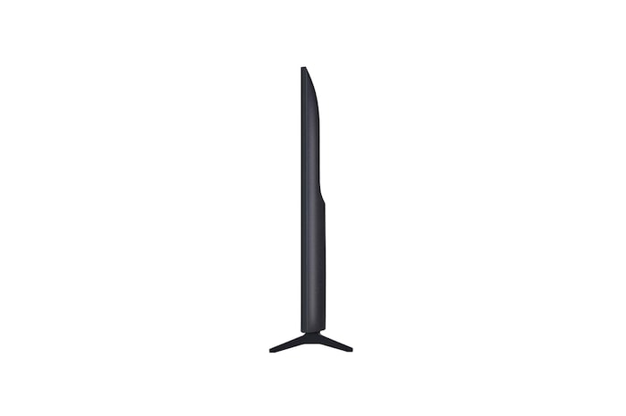 Left-facing side view of LG QNED70 TV