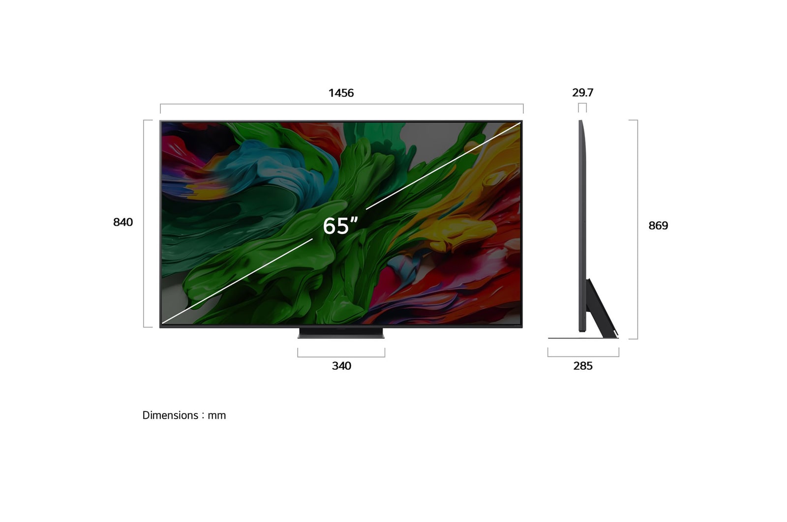 LG 65 Inch LG QNED evo AI QNED86 MiniLED 4k Smart TV 2025, 65QNED86ASA