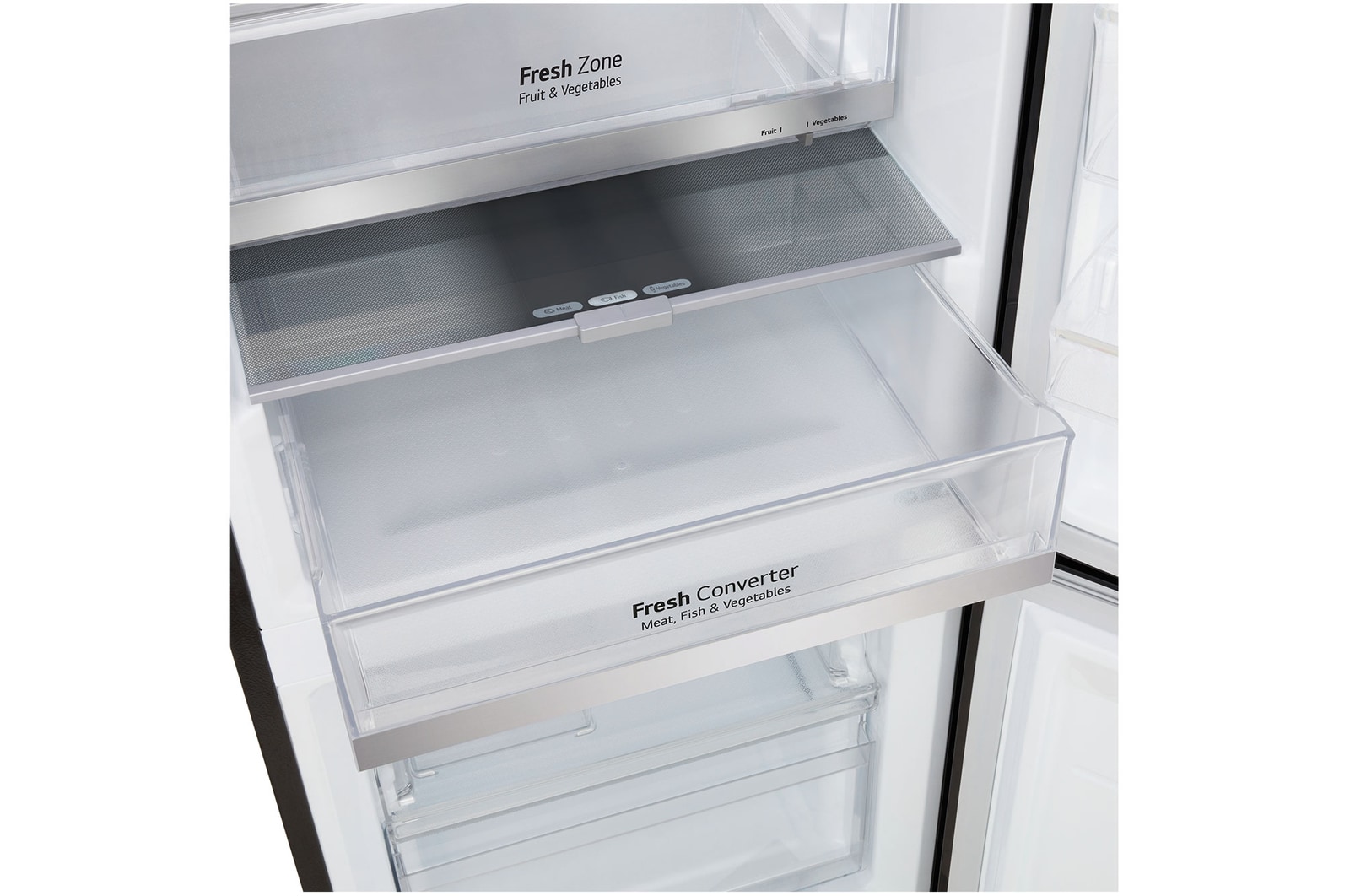 detailed view of the interior drawers