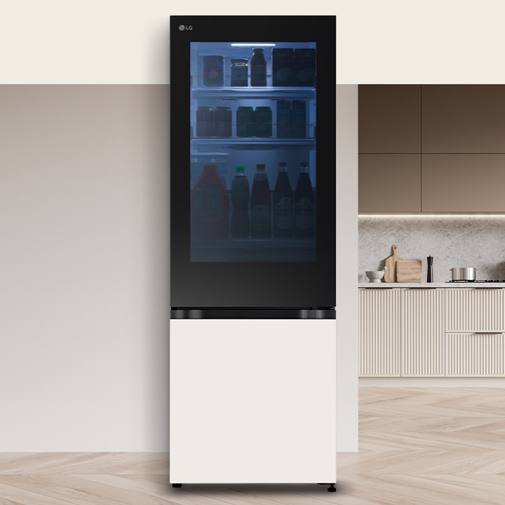 LG Objet bottom freezer design to match your kitchen interior.