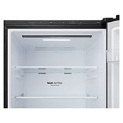 detailed view of the refrigerator compartment top