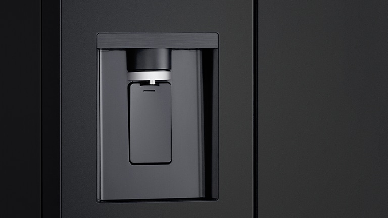 lg french door refrigerator with built-in water dispenser makes hydration easy with just a push of a button.