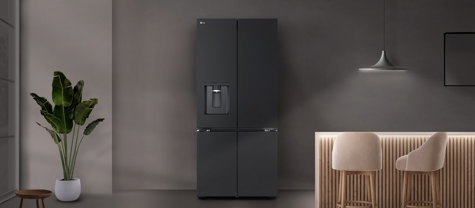 The lg refrigerator analyzes usage patterns to reduce unnecessary power consumption during low-usage nights.