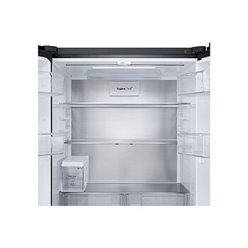 detailed view of the refrigerator compartment top