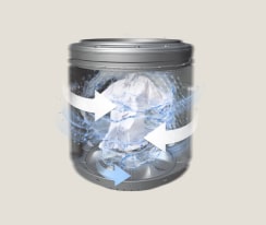 Turbo drum washing motion