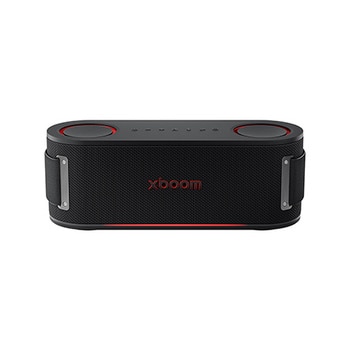 Front view of l LG xboom Bounce by will.i.am \| Bluetooth Speaker \| xboom Signature Sound with Upward Passive Radiators