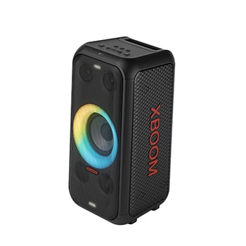 Right side forward with all lighting on. It shows XBOOM logo.