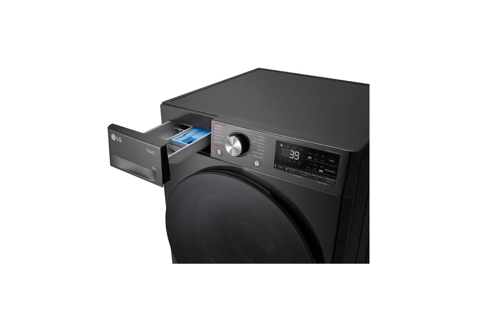 LG Pralka LG Vivace | R700 | czarna | slim 9 kg | 1200 rpm | Steam | TurboWash 360 | ThinQ | AIDD | F2W9S72YZ, F2W9S72YZ