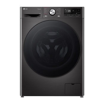 Front view of Pralka LG Vivace | R700 | czarna | slim 9 kg | 1200 rpm | Steam | TurboWash 360 | ThinQ | AIDD | F2W9S72YZ F2W9S72YZ