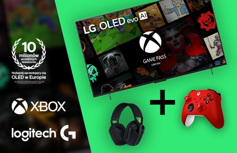 Telewizor LG z akcesoriami Xbox
