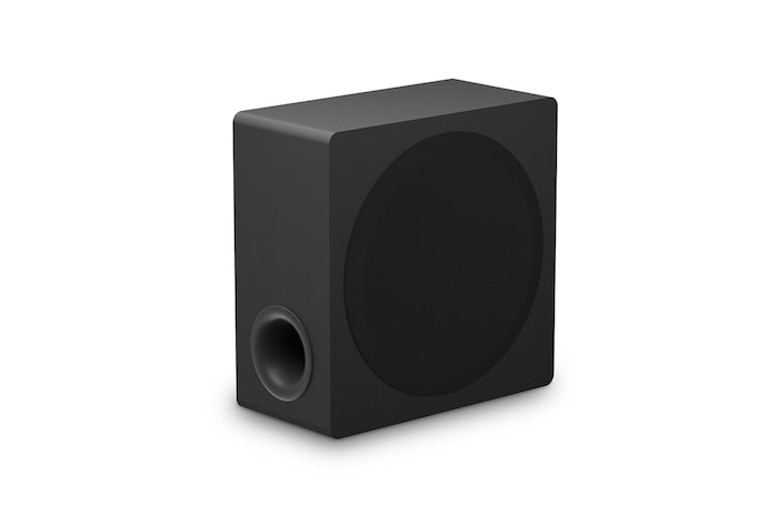 Widok z góry, pod kątem na środkowy kanał głośnika LG Soundbar S80TY