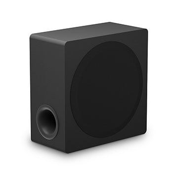 Widok z góry, pod kątem na środkowy kanał głośnika LG Soundbar S80TY