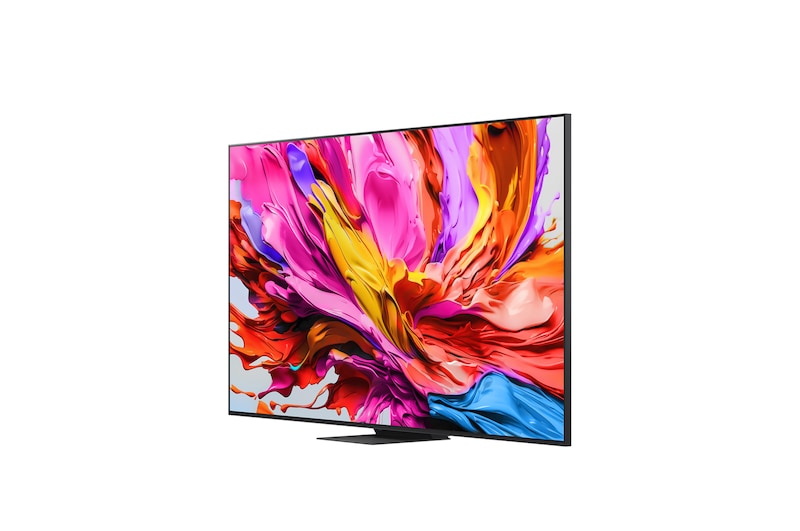 Widok z lewej strony na telewizor LG QNED evo QNED85 