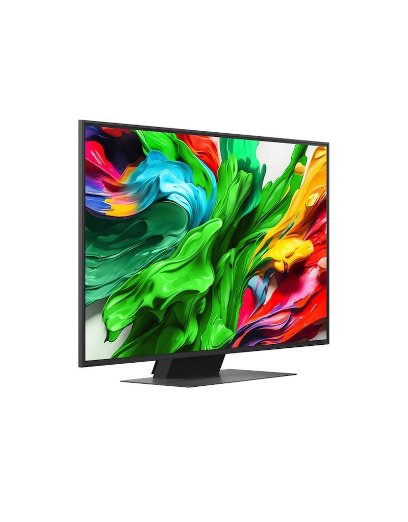 Widok z lewej strony na telewizor LG QNED evo QNED85 