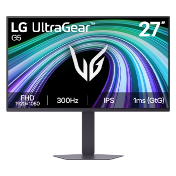 Front view of 27" UltraGear™ G5 FHD Gaming Monitor 300Hz 27G550B-B