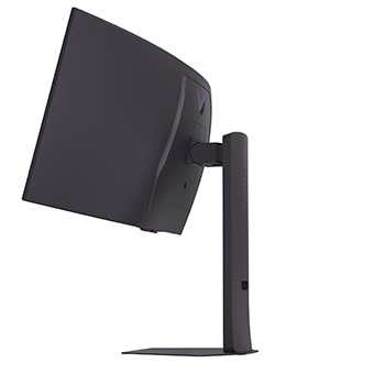 widok z boku monitora odchylonego o +15 stopni