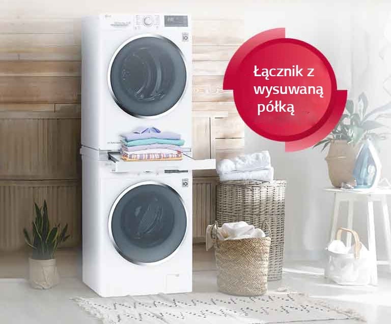 Pralka i suszarka z łącznikiem