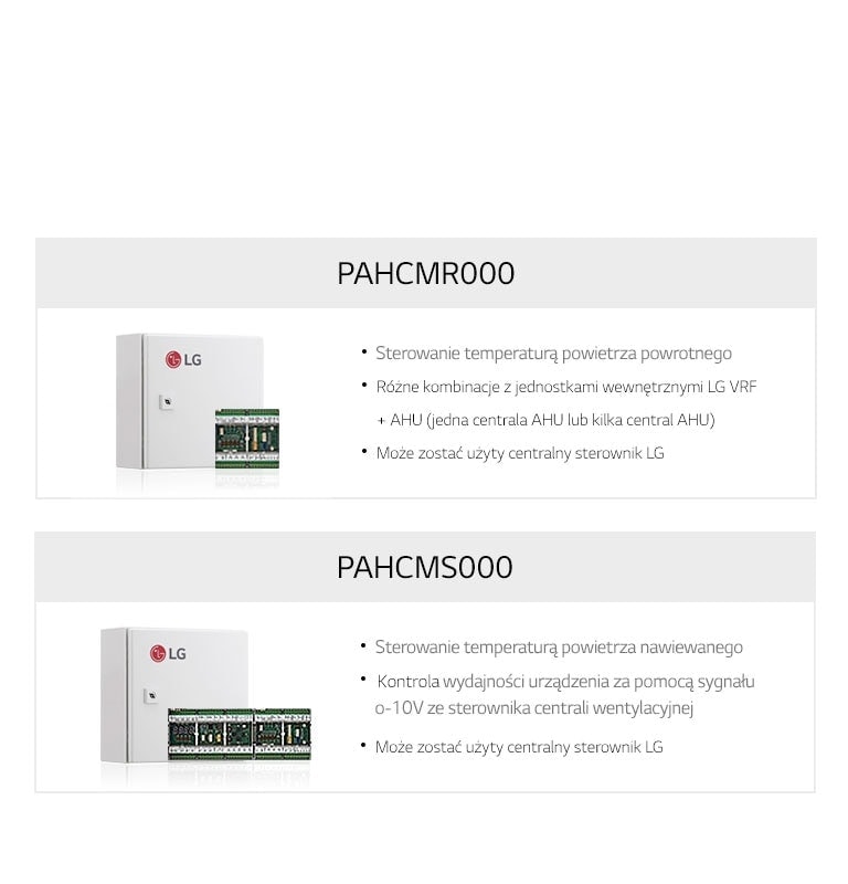  LG PAHCMR000 prostokątny zwraca regulator temperatury powietrza, a LG PAHCMS000 dostarcza regulator temperatury powietrza.