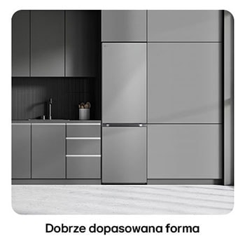 Lodówko-zamrażarka LG GBV7180CPY Prime Silver, pokazuje płaski design drzwi i idealne dopasowanie do zabudowy kuchennej.