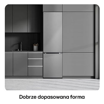 Lodówko-zamrażarka LG GBV7280DPY Prime Silver, pokazuje płaski design 203 cm i idealne dopasowanie do nowoczesnej zabudowy kuchennej.