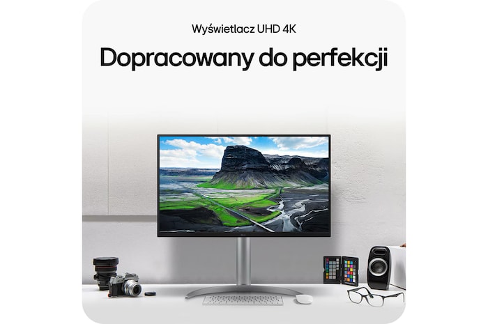 Monitor LG 32UQ850V-W z rozdzielczością 4K UHD, który opanowuje każdy detal i wspiera precyzyjną profesjonalną pracę twórczą na ekranie dla twórców.