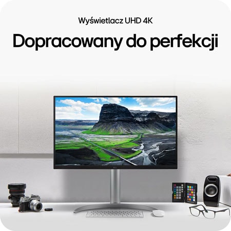 Monitor LG 32UQ850V-W z rozdzielczością 4K UHD, który opanowuje każdy detal i wspiera precyzyjną profesjonalną pracę twórczą na ekranie dla twórców.