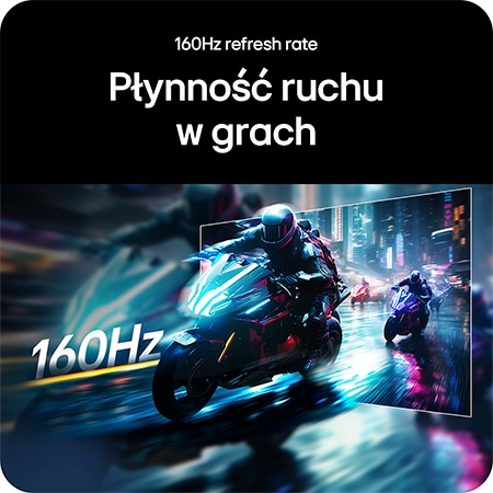 Monitor LG UltraGear 34G600A prezentujący płynne ruchy w grze dzięki częstotliwości odświeżania 160 Hz.