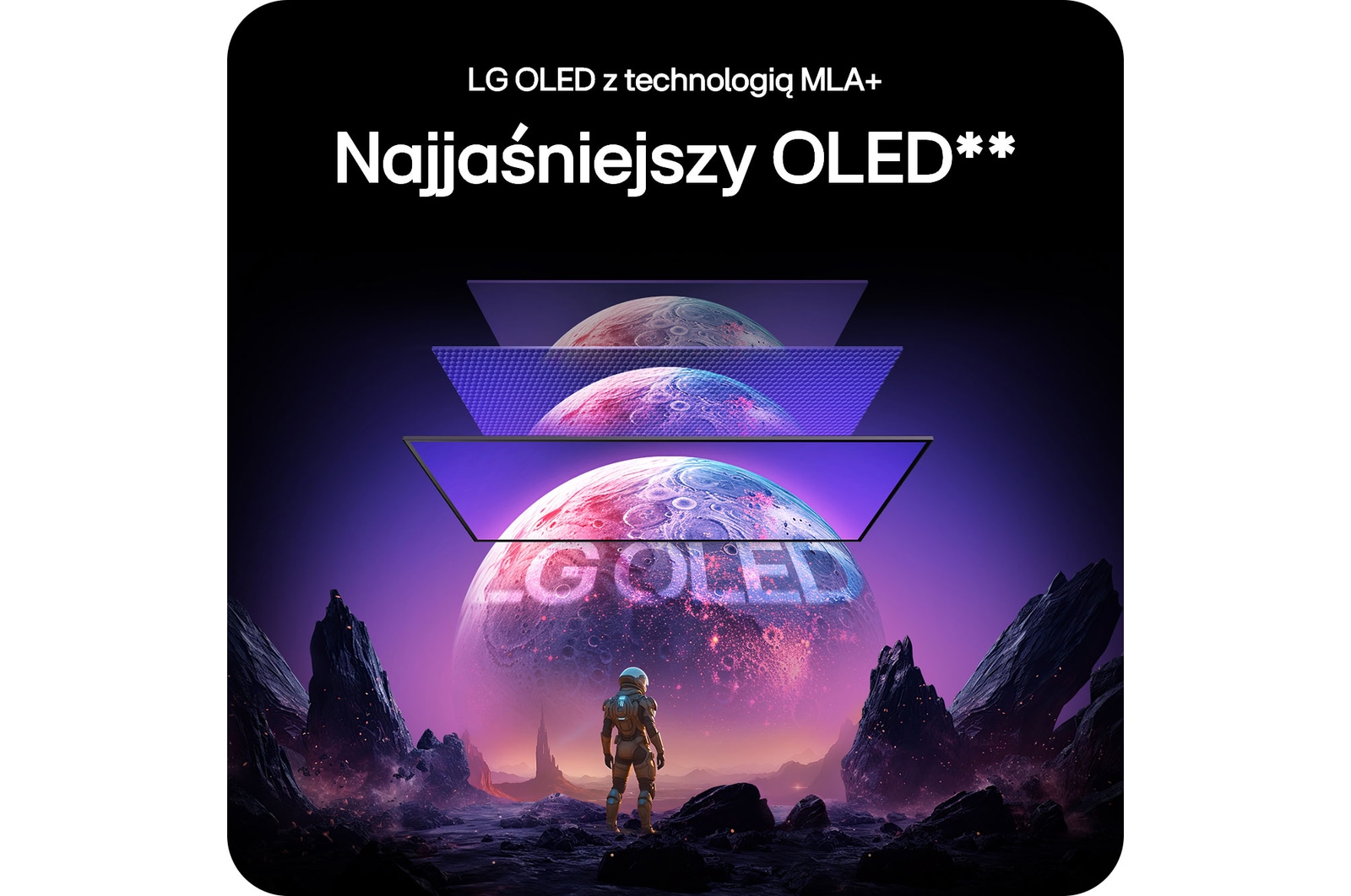 Monitor LG 27GX790A podkreślający technologię LG OLED z MLA+, dostarczającą najjaśniejszy obraz OLED z doskonałym kontrastem dla oszałamiającej jakości wizualnej.