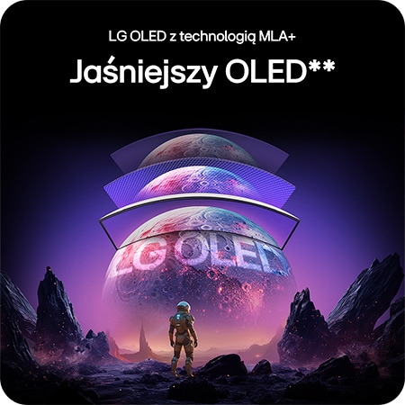 Monitor LG 34GX90SA podkreślający technologię LG OLED z MLA+, dostarczającą najjaśniejszy obraz OLED z doskonałym kontrastem dla oszałamiającej jakości wizualnej.