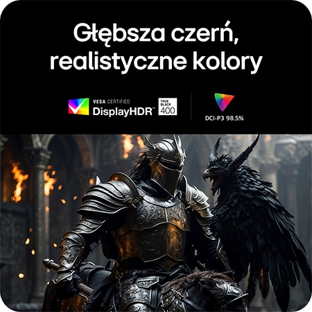 Monitor LG 45GX950A zapewniający głębszą czerń i bardziej realistyczne kolory dzięki certyfikatowi VESA DisplayHDR™ 400 (True Black) oraz 98.5% pokryciu DCI-P3.