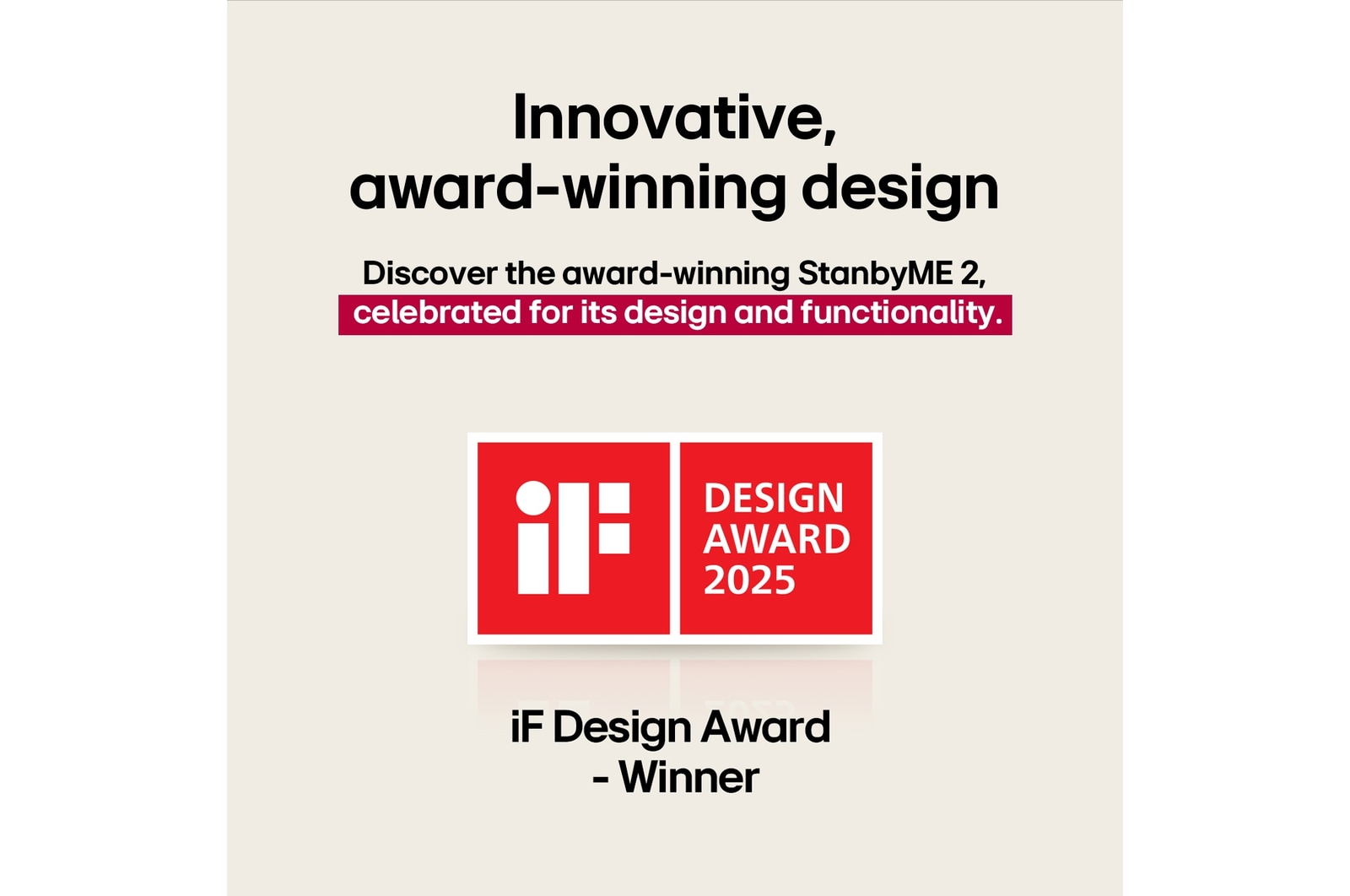 Logo nagrody iF Design Award 2025. Zdobywca nagrody za wzornictwo.