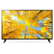 Telewizor LG UHD 4K ze sztuczną inteligencją 43UQ751C0LF - widok z przodu
