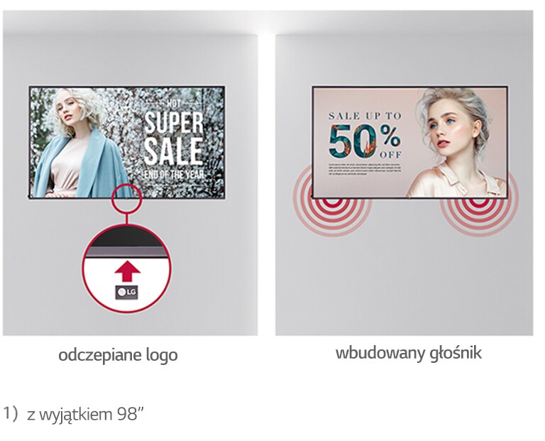 Odczepiane logo i wbudowany głośnik1