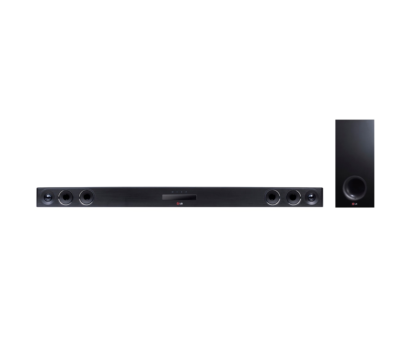 LG Soundbar z wbudowanym tunerem FM LAS655K - widok z przodu