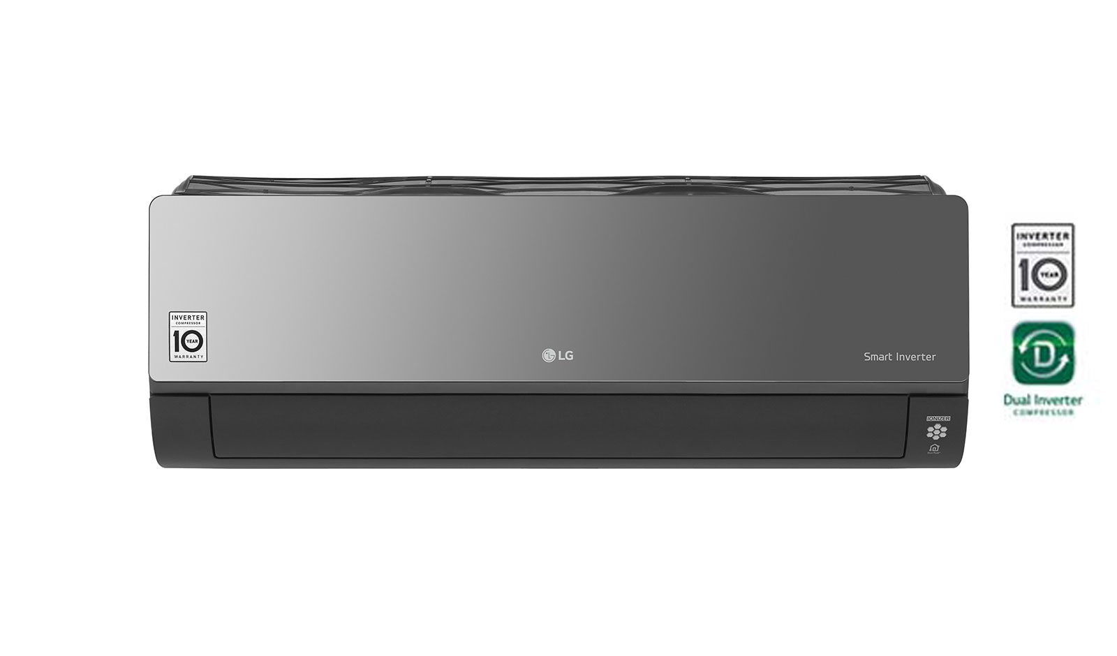Klimatyzator LG ARTCOOL MIRROR INVERTER 2.5kW AC09BQ - widok z przodu