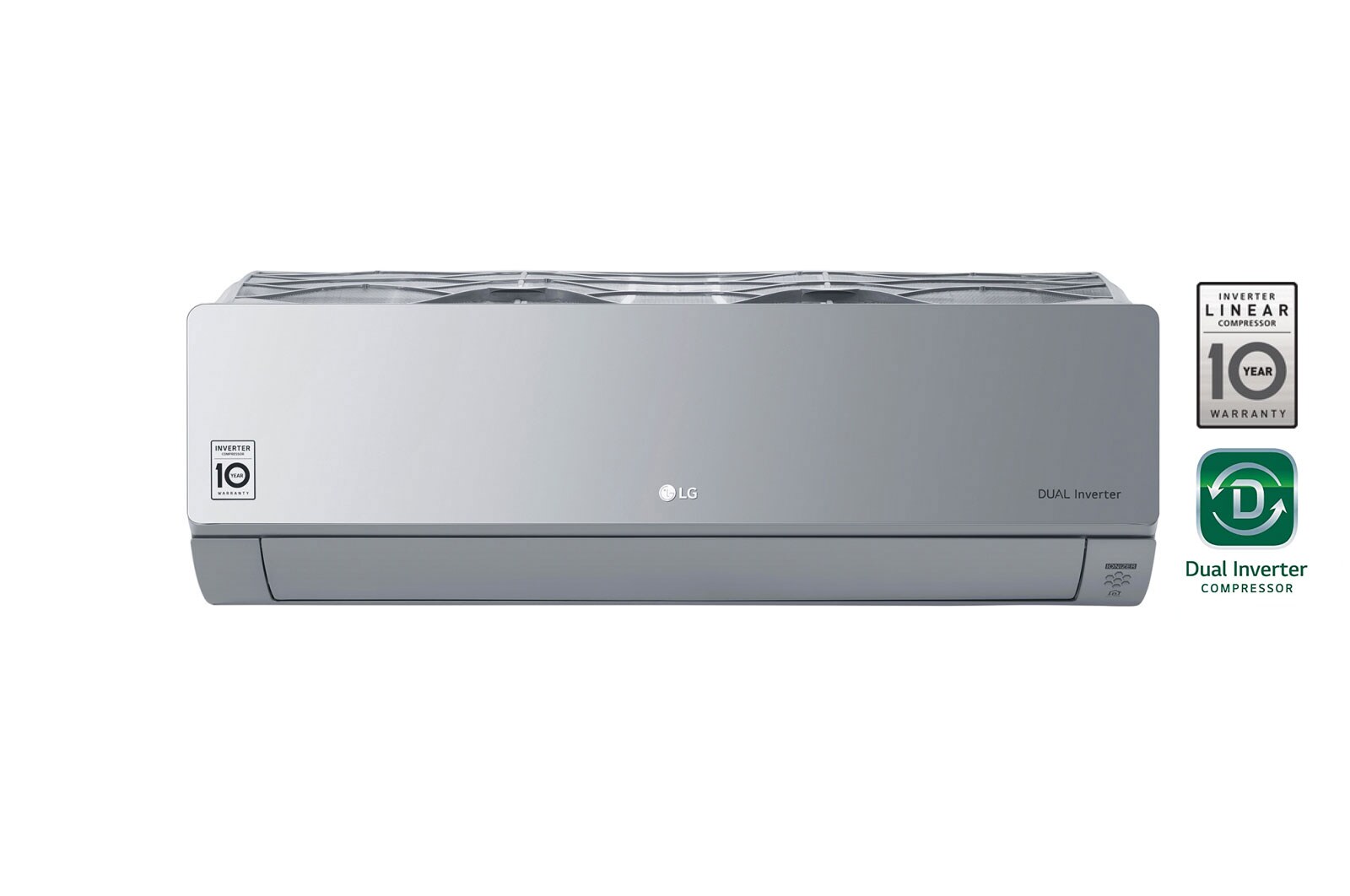 Klimatyzator LG ARTCOOL SILVER INVERTER 2.5kW AC09SQ - widok z przodu