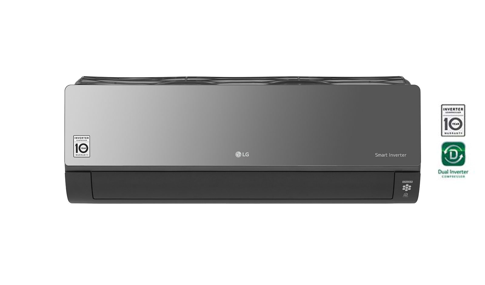 Klimatyzator LG ARTCOOL MIRROR INVERTER 3.5kW AC12BQ - widok z przodu