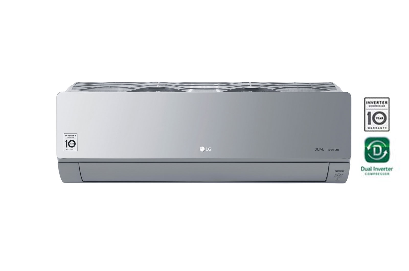 Klimatyzator LG ARTCOOL SILVER INVERTER 3.5kW AC12SQ - widok z przodu