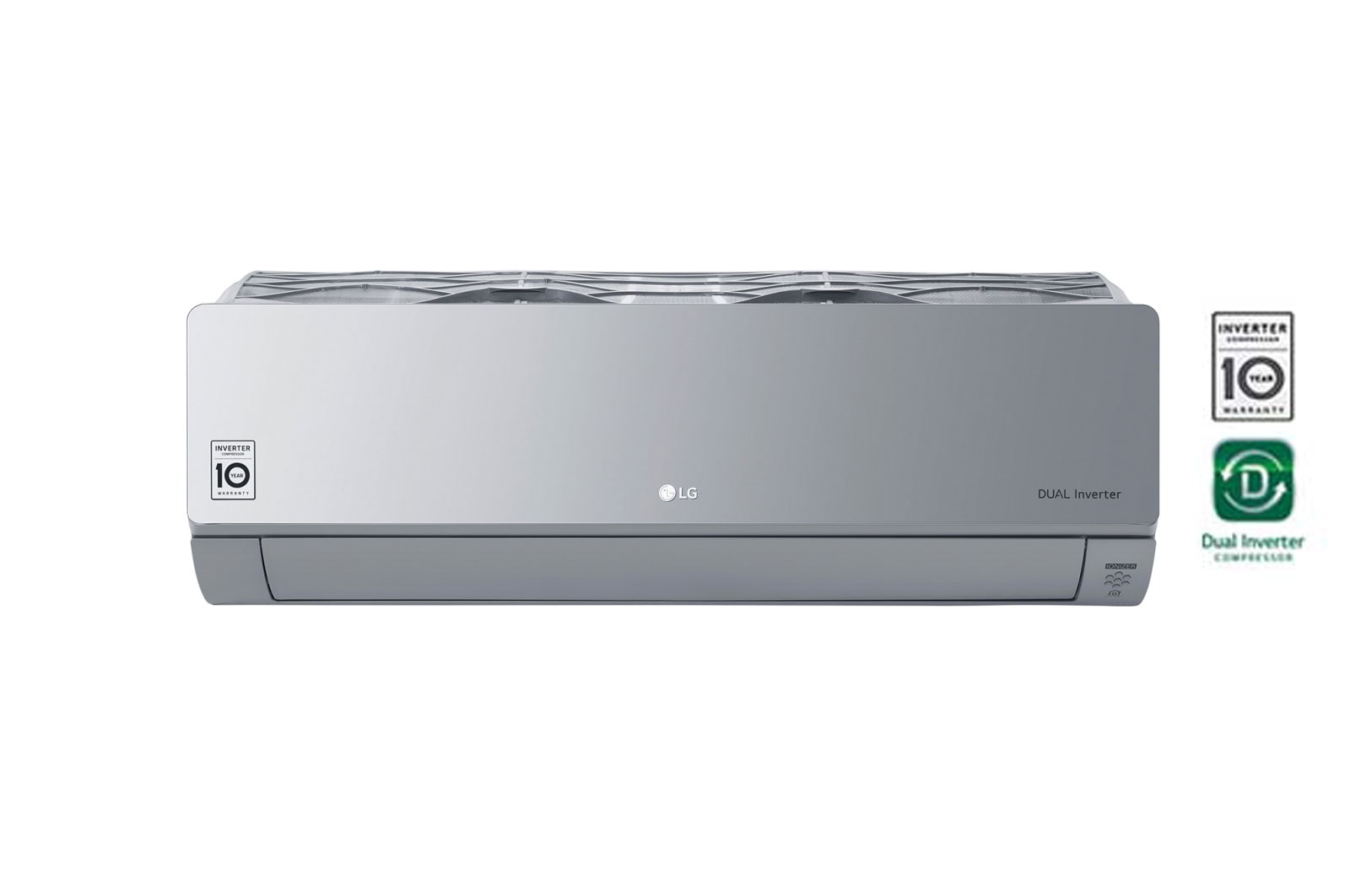Klimatyzator LG ARTCOOL SILVER INVERTER 5.0kW AC18SQ - widok z przodu