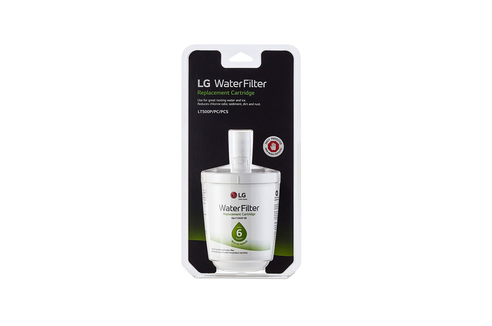 LG Wymienny filtr wody do lodówki LG na 6 miesięcy / 1890 litrów - ADQ72910911 (LT500P), ADQ72910911