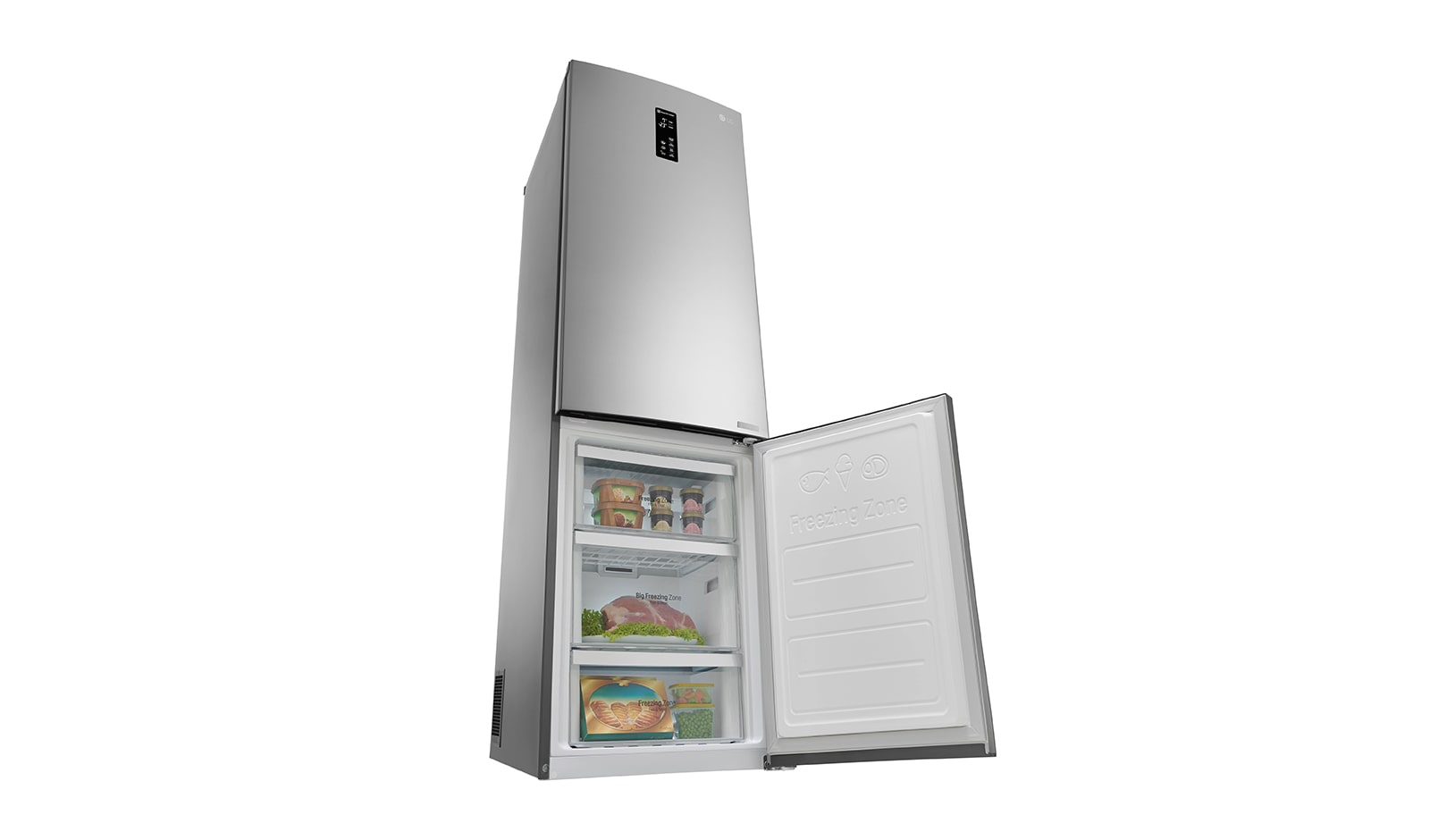 LG Lodówko-zamrażarka LG V+ 2,01m GBB60NSFFS, GBB60NSFFS