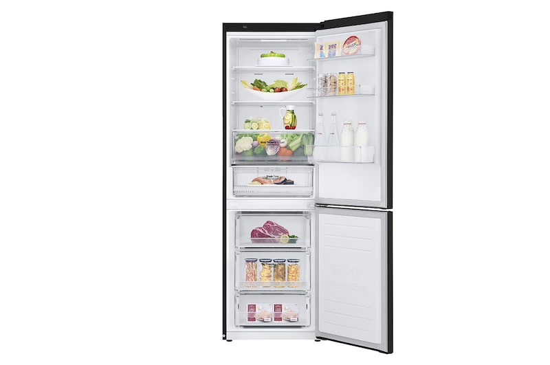LG Lodówko-zamrażarka LG V+ | 1,86m | czarna | DoorCooling+™ | Total No Frost | 36db | LinearCooling™ | 341 L | GBF61BLHMN, GBB61BLHMN