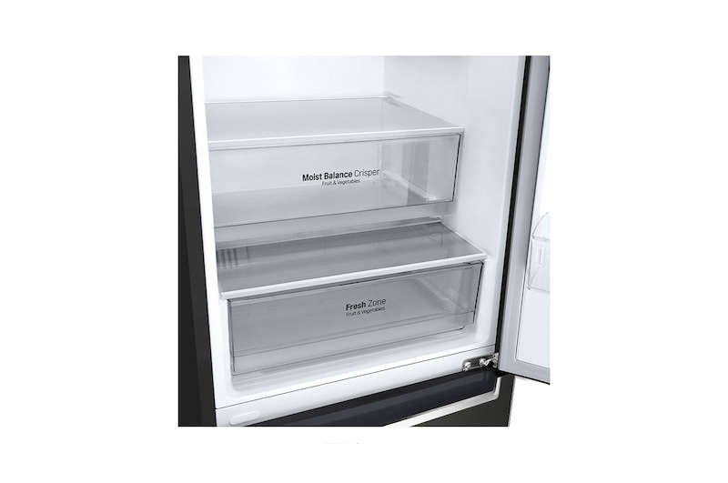 LG Lodówko-zamrażarka LG V+ | 1,86m | czarna | DoorCooling+™ | Total No Frost | 36db | LinearCooling™ | 341 L | GBF61BLHMN, GBB61BLHMN