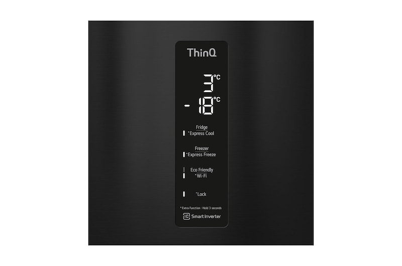 LG Lodówko-zamrażarka LG V+ | 1,86m | czarna | DoorCooling+™ | Total No Frost | 36db | LinearCooling™ | 341 L | GBF61BLHMN, GBB61BLHMN